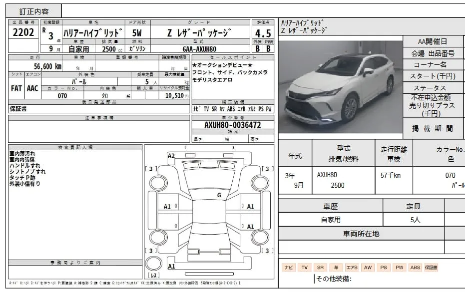 2021 Toyota Harrier Z Leather Package — 7
